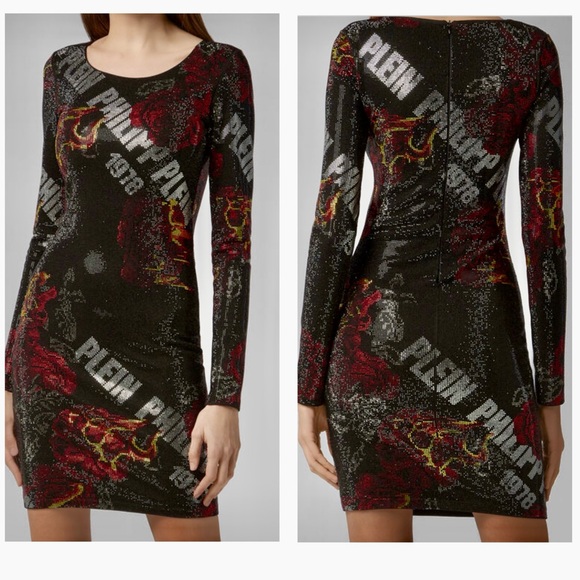 PHILIPP PLEIN SHORT FLOWER DRESS - Picture 3 of 9